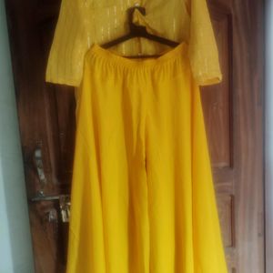 Haldi wedding Party  wear Kurta Palazzo