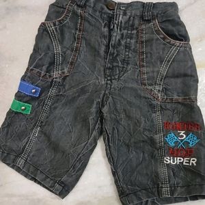 Charcoal Denim Shorts For Baby Boy 2- 3 Year