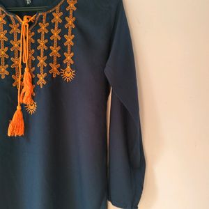 Blue Printed Kurti