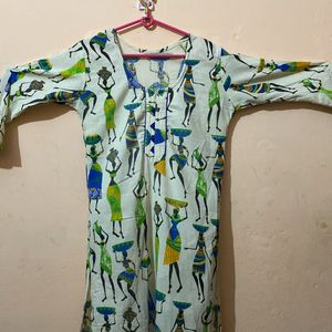 A Pure Cotton Long Kurti , Less Used .