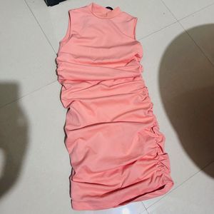 Tokyo Talkies Peach Bodycon Dress