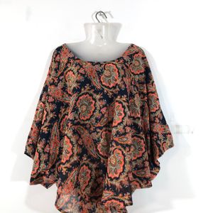 Navy Bye Printed Cape(Women’s)