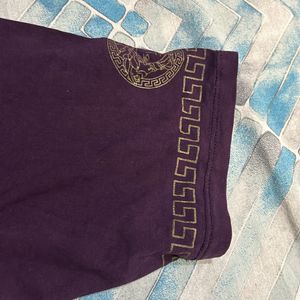 Purple Versace Tshirt For Women