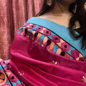 Beautiful Art Hand stitched Saree!!