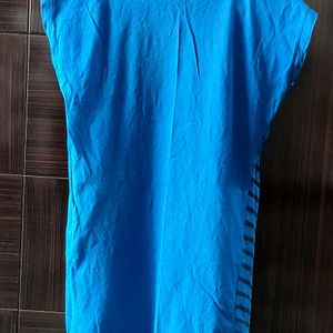 Blue Color Daily Wear Tshirt