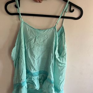 Blue Spaghetti Strap Top