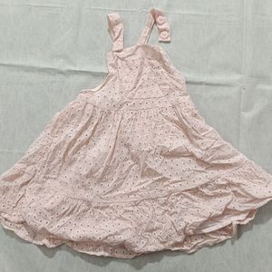 Baby Girl Wear Pink Sleeveless Frock