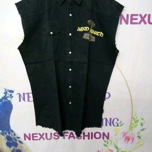 Premium Quality Denim Half Shirt