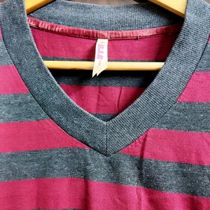 Burgundy Stripe Sweater