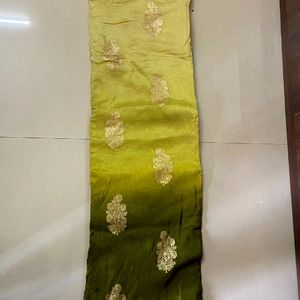 beutifull  Green Ombre Double Shade Saree🐸