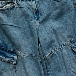 New Multiple Pocket Cargo Denim