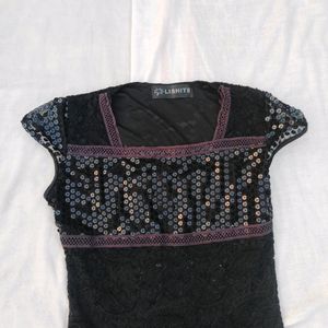 Vintage Lishite Black Y2K Fairycore Dress