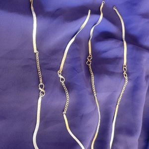 4 Dual Tone Back Chain For Necklace