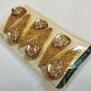 New Pack Of 6 Golden Tic Tac Clips