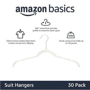 15-PackAmazon Basics Velvet Suit15Hangers,