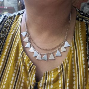 Silver Tone Neckpiece by Claire's