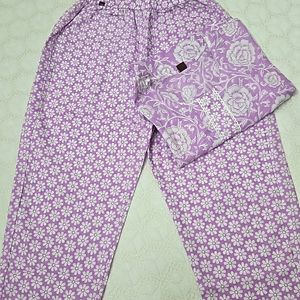 Magenta Cotton Kurta Set