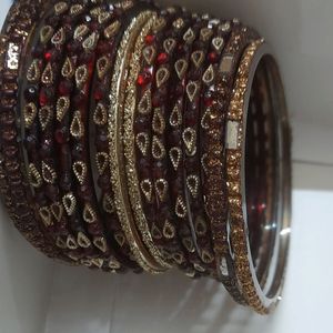 Bangles In Glass Red