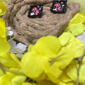 Handmade Embroidery Earrings