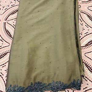 Copper Colour Saree With Blouse