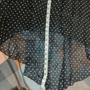 Black Polka High Low Dress