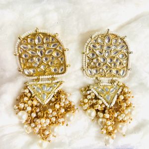 Ethnic pearl earrings