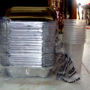 Aluminium Silver Foil Container 750 ml Pack 60