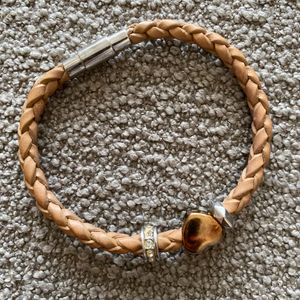 Fossil leather magnetic Unisex Bracelet