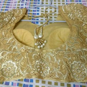 Brand New Golden Nude Pearl Blouse