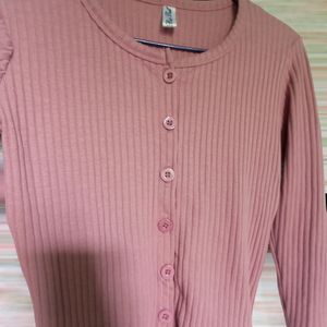 Dusty Pink Thin Knitted Cardigan