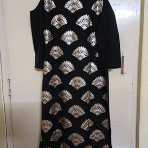 Silver Foil Printed Kurta