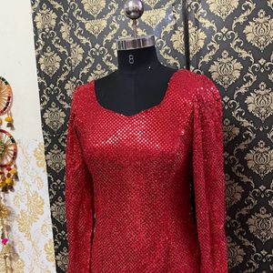 Shimmery Red Dress