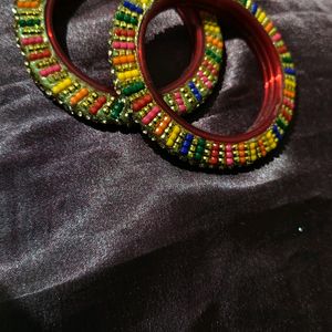 Multicolored Festive Bangles Set