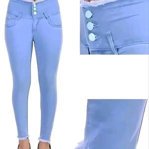 Hooz Berry Women 5 Button Skinny Blue Jean's