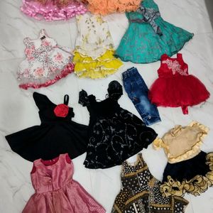 Combo Of 11 Baby frocks