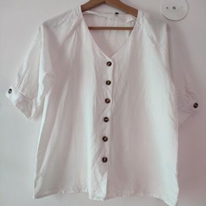 Solid Buttondown Shirt for Women