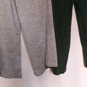 Green And Grey Plazo Pant