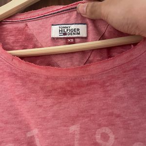 Tommy Hilfiger Tie Dye Effect Pink Top