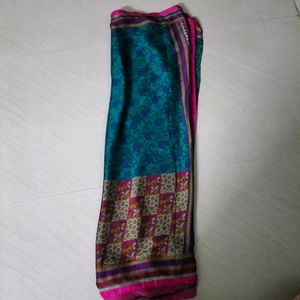 Peacock Green Color Saree