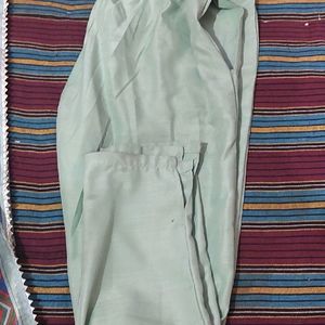 Pista Green Kurta Pant Set With Dupatta 💙