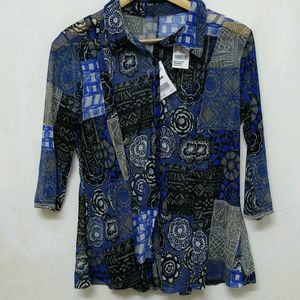 Trendy New Blue Multi Colour Top For Women