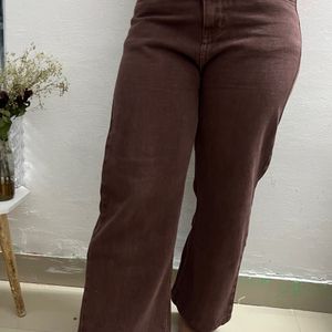 Brown Wide Leg Jeans