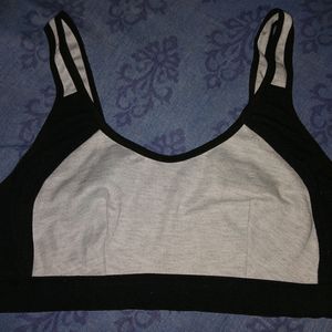 Black And Grey Sports Bra