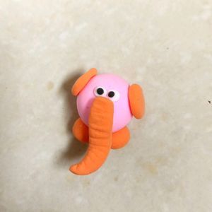 Cute Elephant Clay Keychain