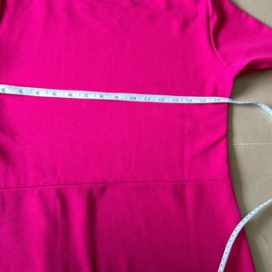 Fixed Price Pink Short Sleeves Midi With Slit