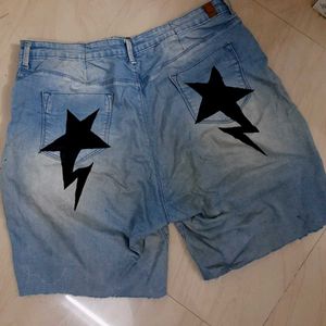 Upcycled Denim Baggy Jorts