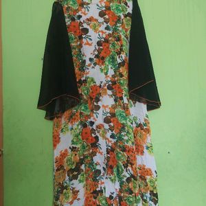 Floral Dress With Kimono Sleeves