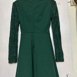 Dark Green Lace Dress