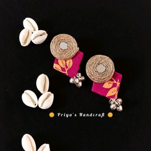 Jute Earring 😍 (Pink) 🫰