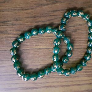 New Green Agate Om Mani Padme Hum Bracelet